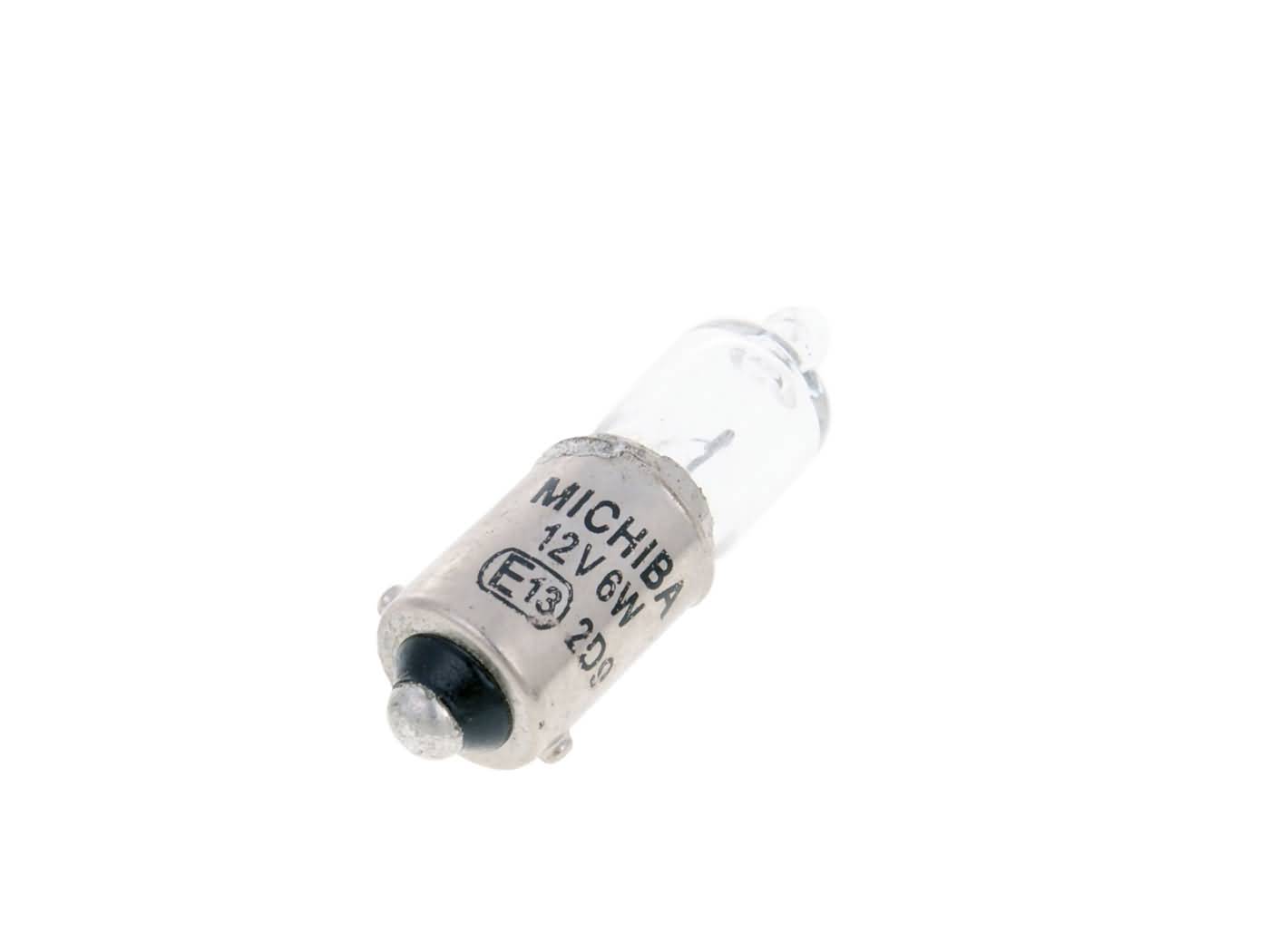 Bec Vparts H6W BAX9s 12V 6W alb pentru semnalizare universal
