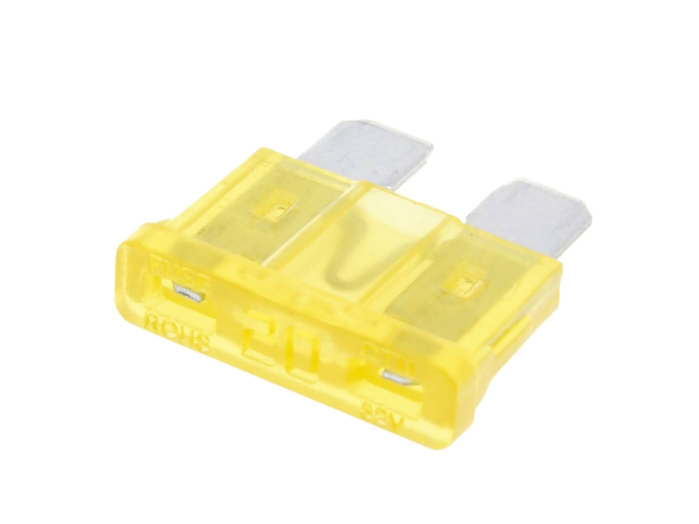 Siguranță lamă plată Vparts 19,2mm 20A galbenă universal