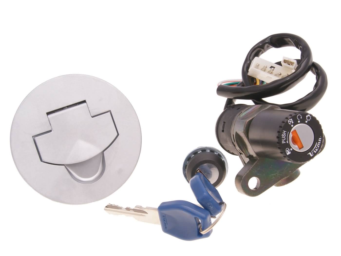 Set de încuietori Vparts pentru Aprilia RS 50 96-98, AF1 Futura 50, Europa 50 2T, RS 50 93-95
