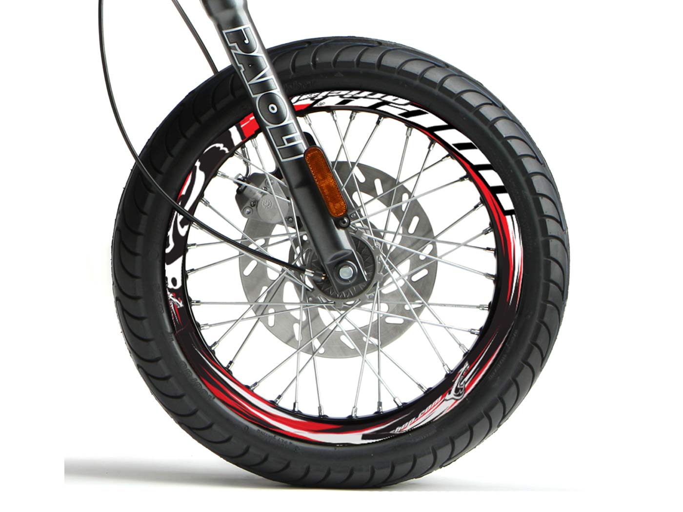 Set autocolante jante Voca Racing 16-17 inch pentru Derbi, Rieju, Beta, Yamaha, Aprilia și alte modele