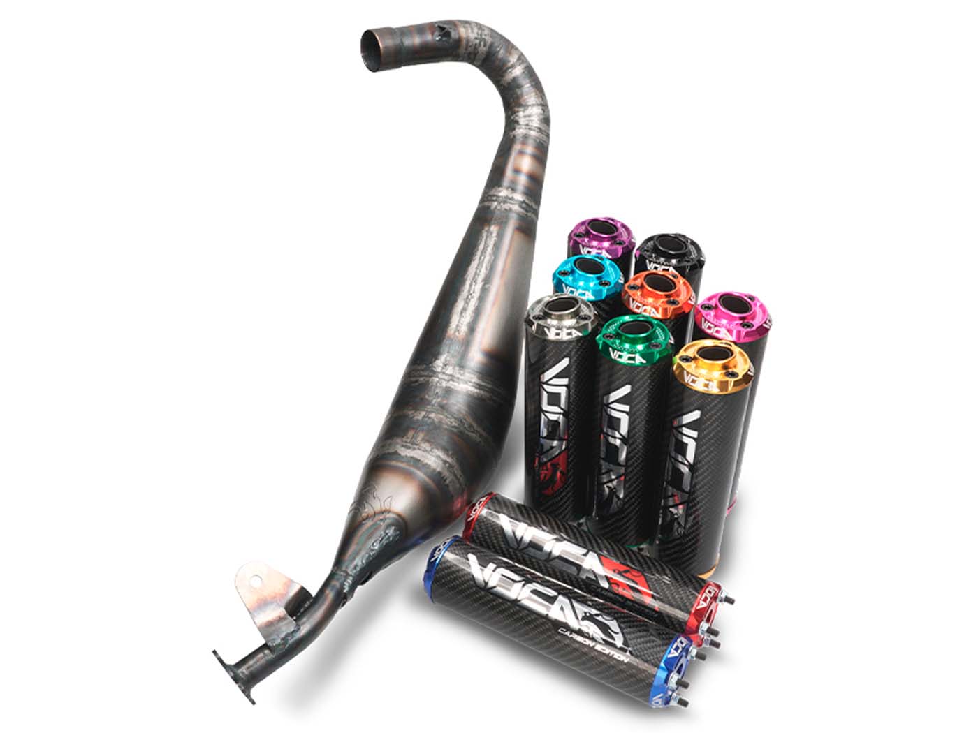 Eșapament Voca Racing BigBore 100cc pentru Yamaha DT50, DT80 cu cilindru patrat (Portugalia)
