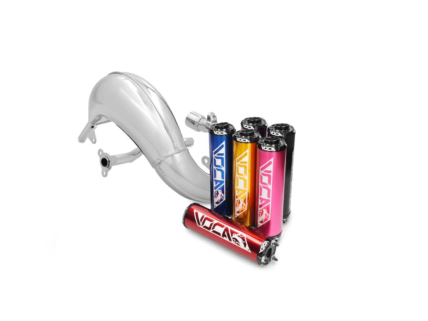 Eșapament Voca Racing Cross cromat 50/70cc pentru Beta RR