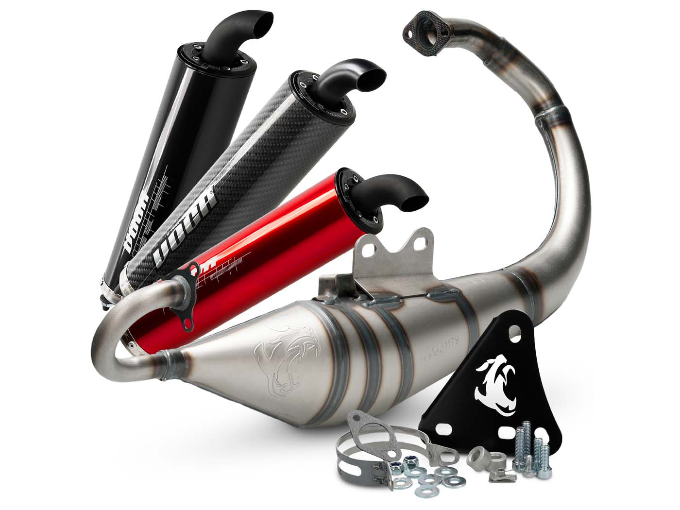Eșapament Racing Voca Racing Sabotage V2 50/70cc pentru MBK, Yamaha, Aprilia și alte modele Minarelli vertical