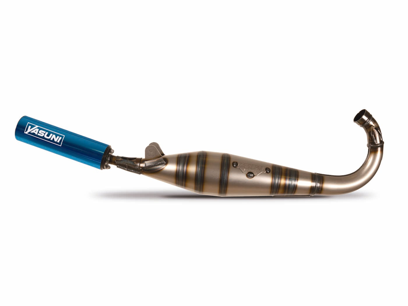 Eșapament racing scuter Yasuni albastru pentru MBK AV-51, 51V, Magnum, Passion, Racing (AV 10)