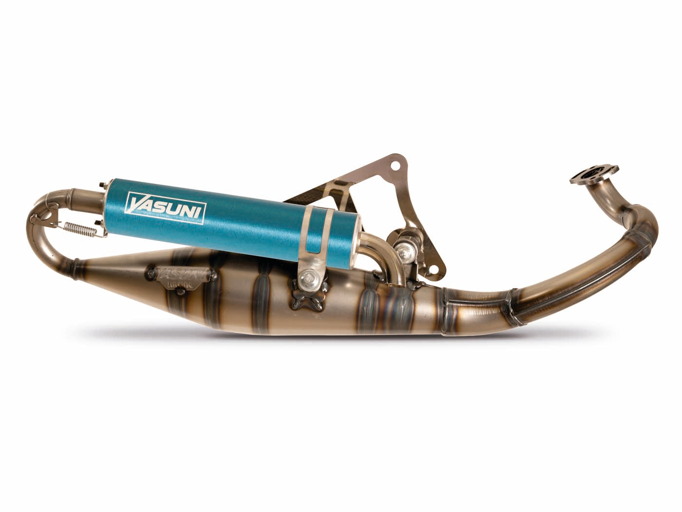 Eșapament Racing Scuter Yasuni R-PRO albastru pentru Peugeot, Derbi și alte modele