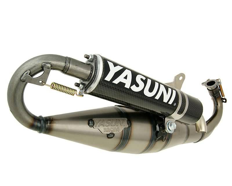 Eșapament Racing Yasuni Carrera 16 aspect carbon pentru Piaggio, Gilera, Derbi, Aprilia și alte mărci