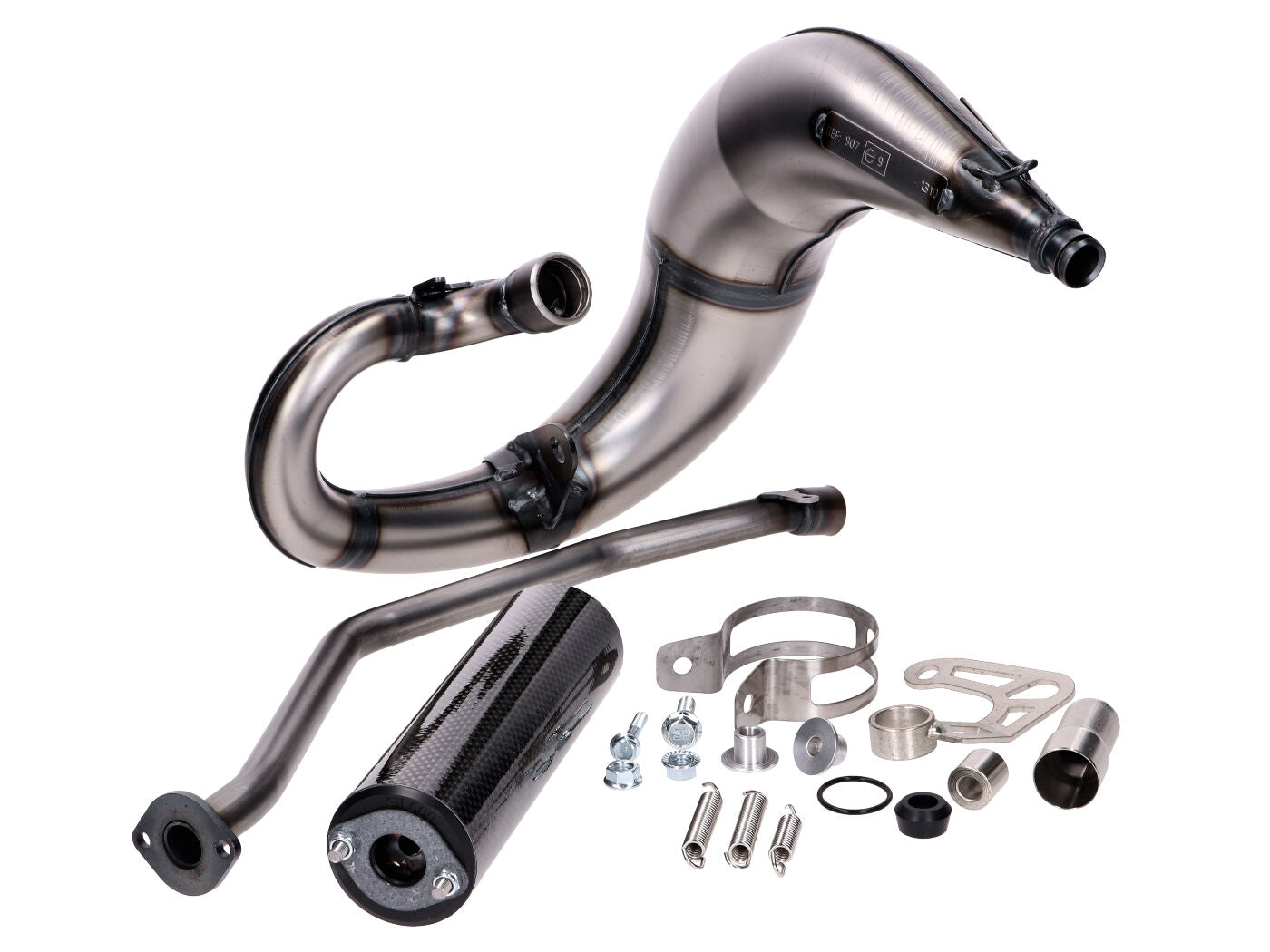Eșapament racing Yasuni Cross ML aspect carbon pentru Rieju MRT 50 Cross, SM (AM6)