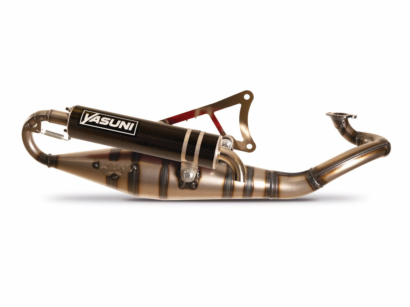 Eșapament Racing Yasuni R-PRO Aspect Carbon pentru Yamaha, MBK, Malaguti, Aprilia, Adly și alte mărci Minarelli orizontal