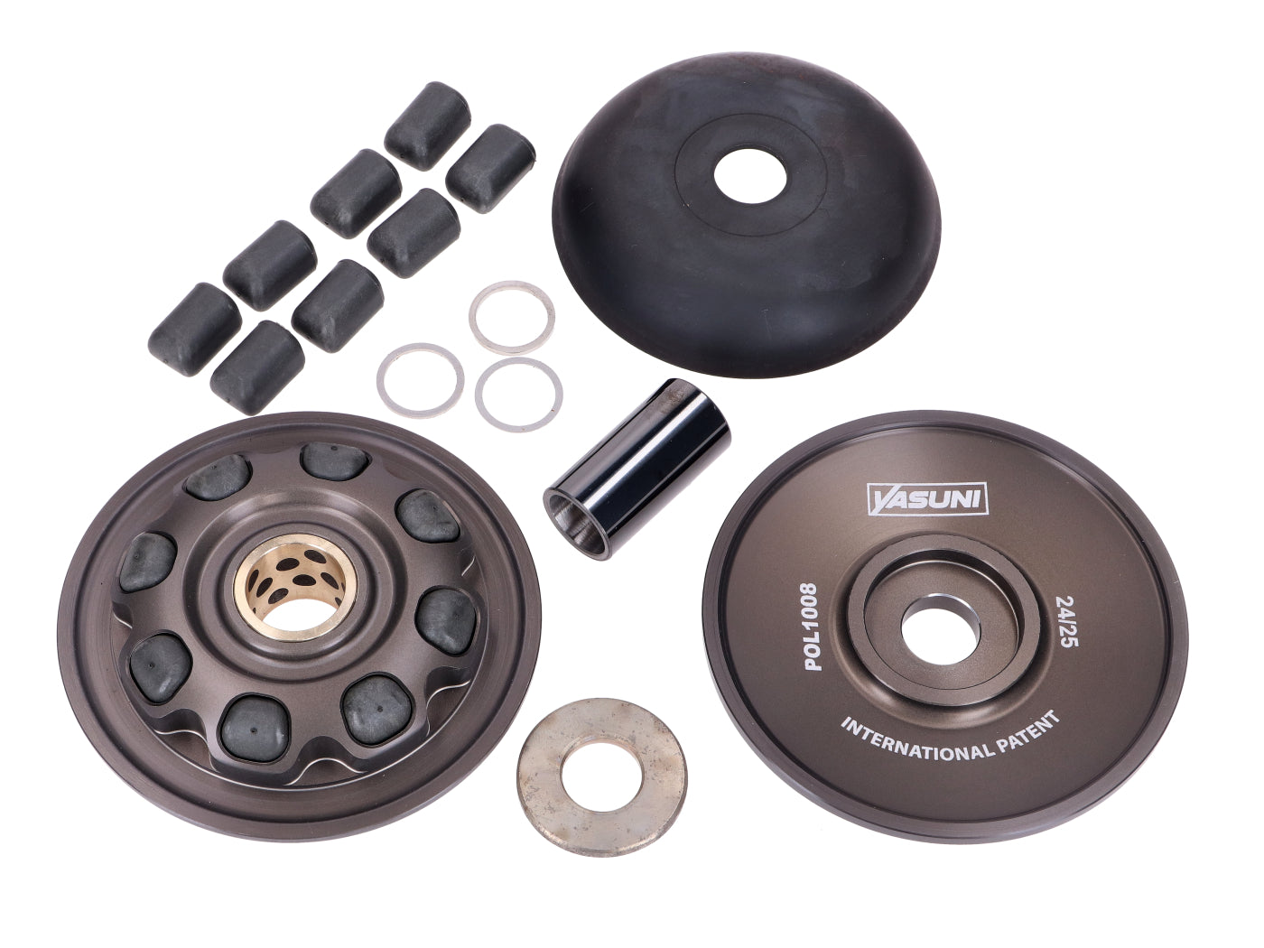 Variator Yasuni HPRACE Axial D=100mm 70cc pentru Piaggio, Gilera, Derbi, Aprilia, Vespa Modern și alte mărci
